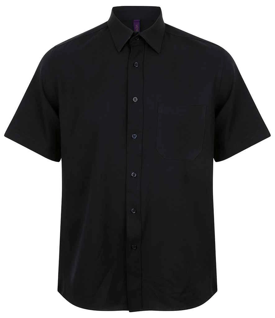 Henbury Short Sleeve Wicking Shirt 2 Henbury Short Sleeve Wicking Shirt - Image 2