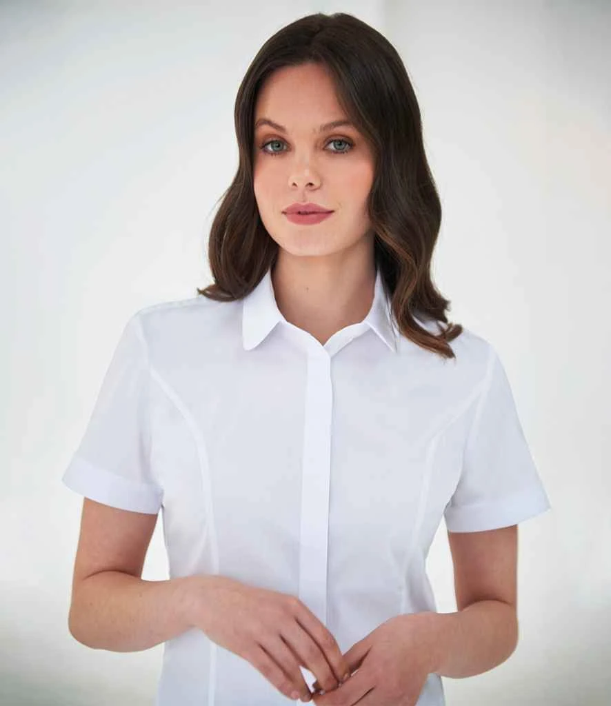 Brook Taverner Ladies Soave Short Sleeve Poplin Shirt 2 Brook Taverner Ladies Soave Short Sleeve Poplin Shirt - Image 2