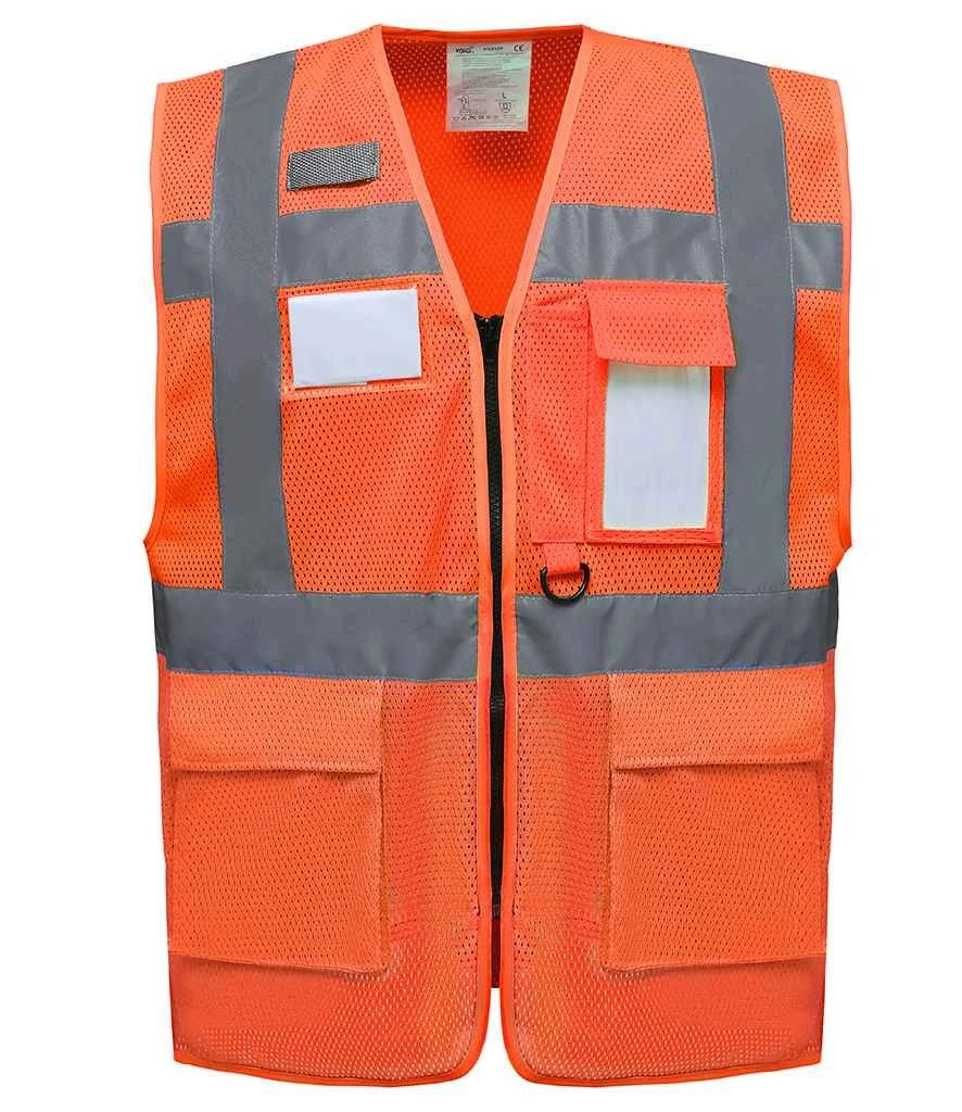 Yoko Hi Vis Top Cool Open Mesh Executive Waistcoat 1 Yoko Hi Vis Top Cool Open Mesh Executive Waistcoat