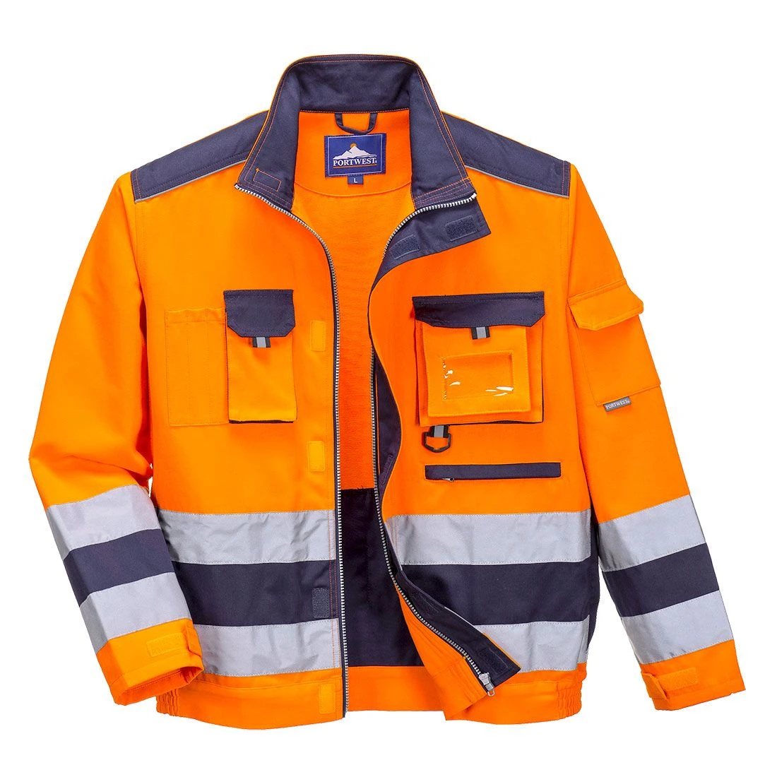 Portwest Lille Hi-Vis Contrast Bomber Jacket 1 Portwest Lille Hi-Vis Contrast Bomber Jacket