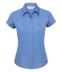 Russell Collection Ladies' Cap Sleeve Fitted Polycotton Poplin Shirt 22 Russell Collection Ladies' Cap Sleeve Fitted Polycotton Poplin Shirt -Outlet Elite Togs Store 2880afa0fce4af7c5b9b33695634537d1813883762cdf0f9c8dc299b15ce1769