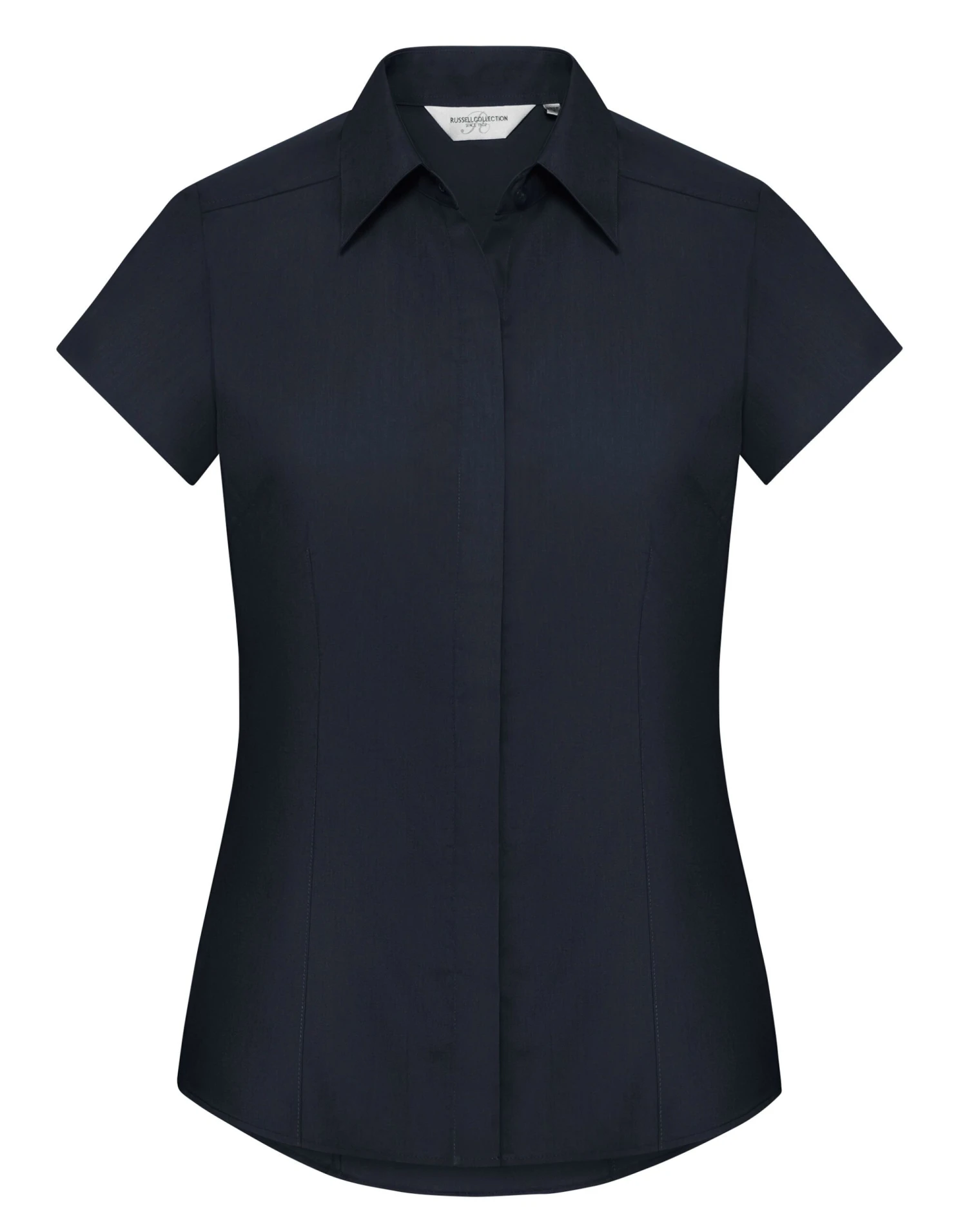 Russell Collection Ladies' Cap Sleeve Fitted Polycotton Poplin Shirt 6 Russell Collection Ladies' Cap Sleeve Fitted Polycotton Poplin Shirt - Image 6