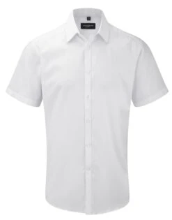 Russell Collection Mens Short Sleeve Tailored Herringbone Shirt -Outlet Elite Togs Store 355b3c9f5a1bbd1021719b86e8874a432485cbd828f13d68d4a592d2db1b55bf
