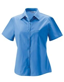 Russell Collection Ladies' Short Sleeve Classic Polycotton Poplin Shirt 20 Russell Collection Ladies' Short Sleeve Classic Polycotton Poplin Shirt -Outlet Elite Togs Store 38000e2563411597d85ab745cbbfc8e70818fdf1d807e3fe269531c9690eba5c