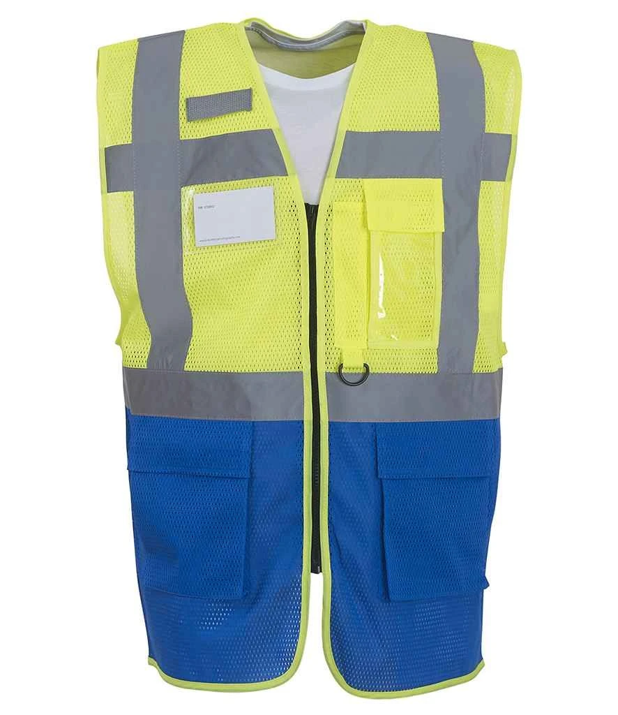Yoko Hi Vis Top Cool Open Mesh Executive Waistcoat 2 Yoko Hi Vis Top Cool Open Mesh Executive Waistcoat - Image 2