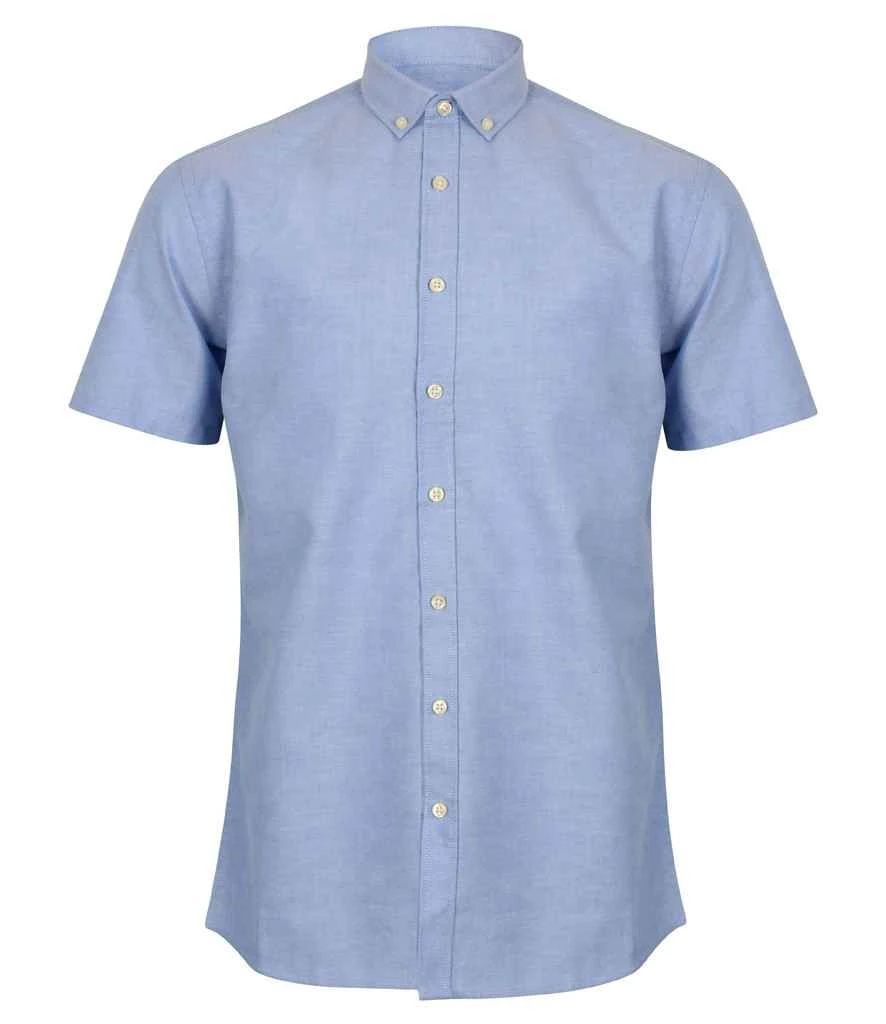 Henbury Modern Short Sleeve Regular Fit Oxford Shirt 2 Henbury Modern Short Sleeve Regular Fit Oxford Shirt - Image 2