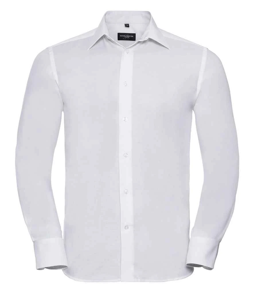 Russell Collection Mens Long Sleeve Tailored Oxford Shirt 11 Russell Collection Mens Long Sleeve Tailored Oxford Shirt - Image 11
