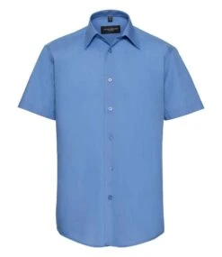 Russell Collection Mens Short Sleeve Tailored Polycotton Poplin Shirt -Outlet Elite Togs Store 4e2cc1f7965cbd1ceaac77d7c0f399f742350006d6ca368036c2d993d60becb6