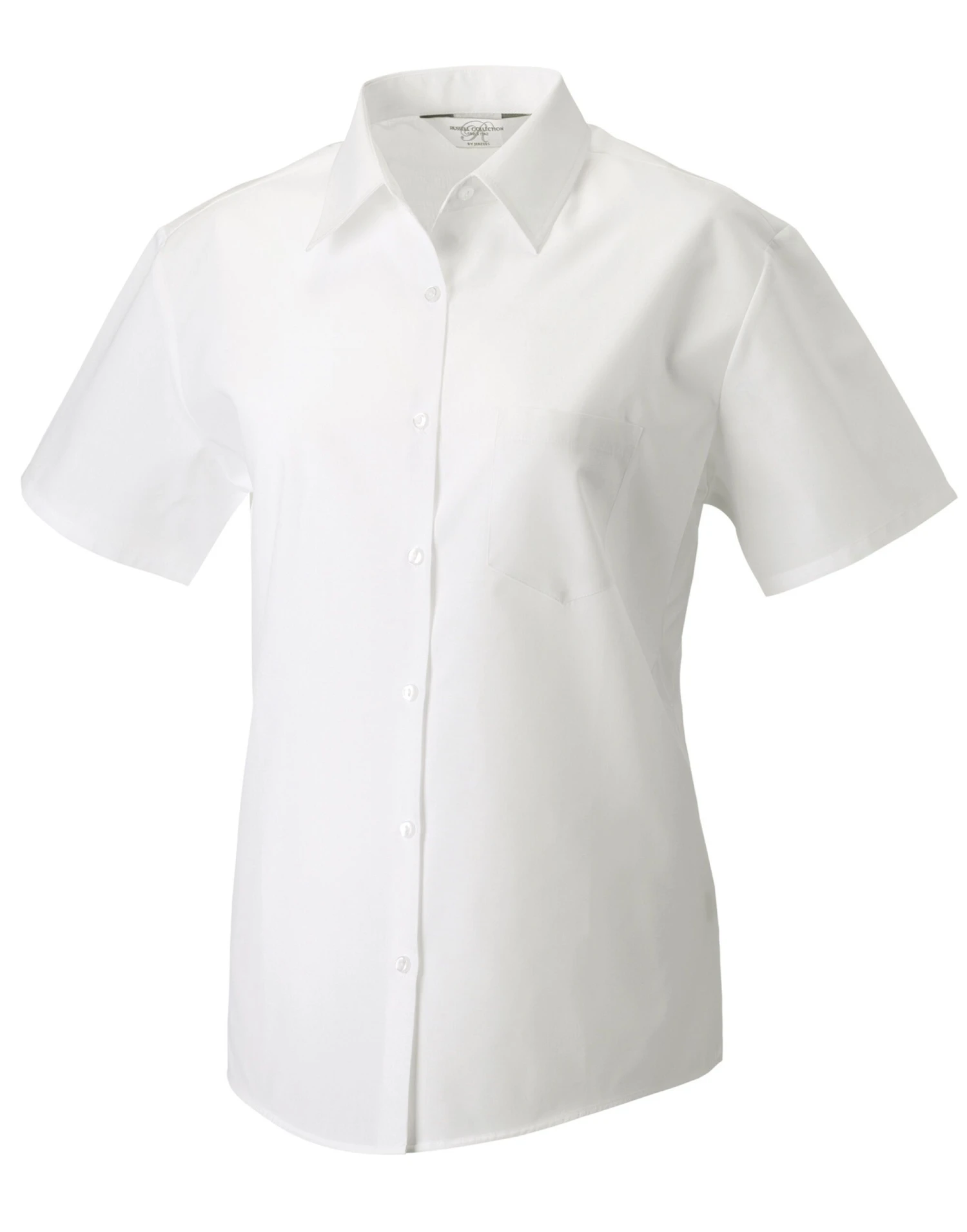 Russell Collection Ladies' Short Sleeve Classic Polycotton Poplin Shirt 5 Russell Collection Ladies' Short Sleeve Classic Polycotton Poplin Shirt - Image 5