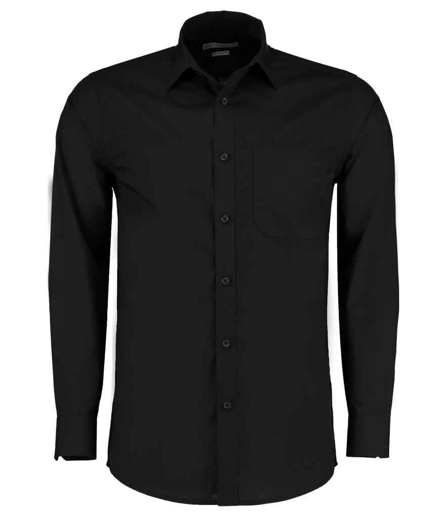 Kustom Kit Tailored Fit Long Sleeve Poplin Shirt 3 Kustom Kit Tailored Fit Long Sleeve Poplin Shirt - Image 3
