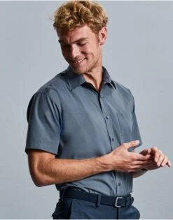 Russell Collection Mens Short Sleeve Classic Polycotton Poplin Shirt 17 Russell Collection Mens Short Sleeve Classic Polycotton Poplin Shirt -Outlet Elite Togs Store 5a47064eda84e09c833ef2bc1e047033bd85438534342e201a6ba62fd9ff8d74
