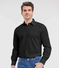Russell Collection Mens Long Sleeve Classic Pure Cotton Poplin Shirt 9 Russell Collection Mens Long Sleeve Classic Pure Cotton Poplin Shirt -Outlet Elite Togs Store 69e0d3dc9a7dfed8ca8a3506ce4e4da6535f39f39ccbb7fc30151cf36257b125