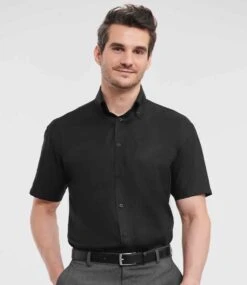 Russell Collection Mens Short Sleeve Classic Ultimate Non-Iron Shirt -Outlet Elite Togs Store 6bc9e0bc16724c212006abd3ed0b729679fb130dab75a2f601f2b99fcd24510b