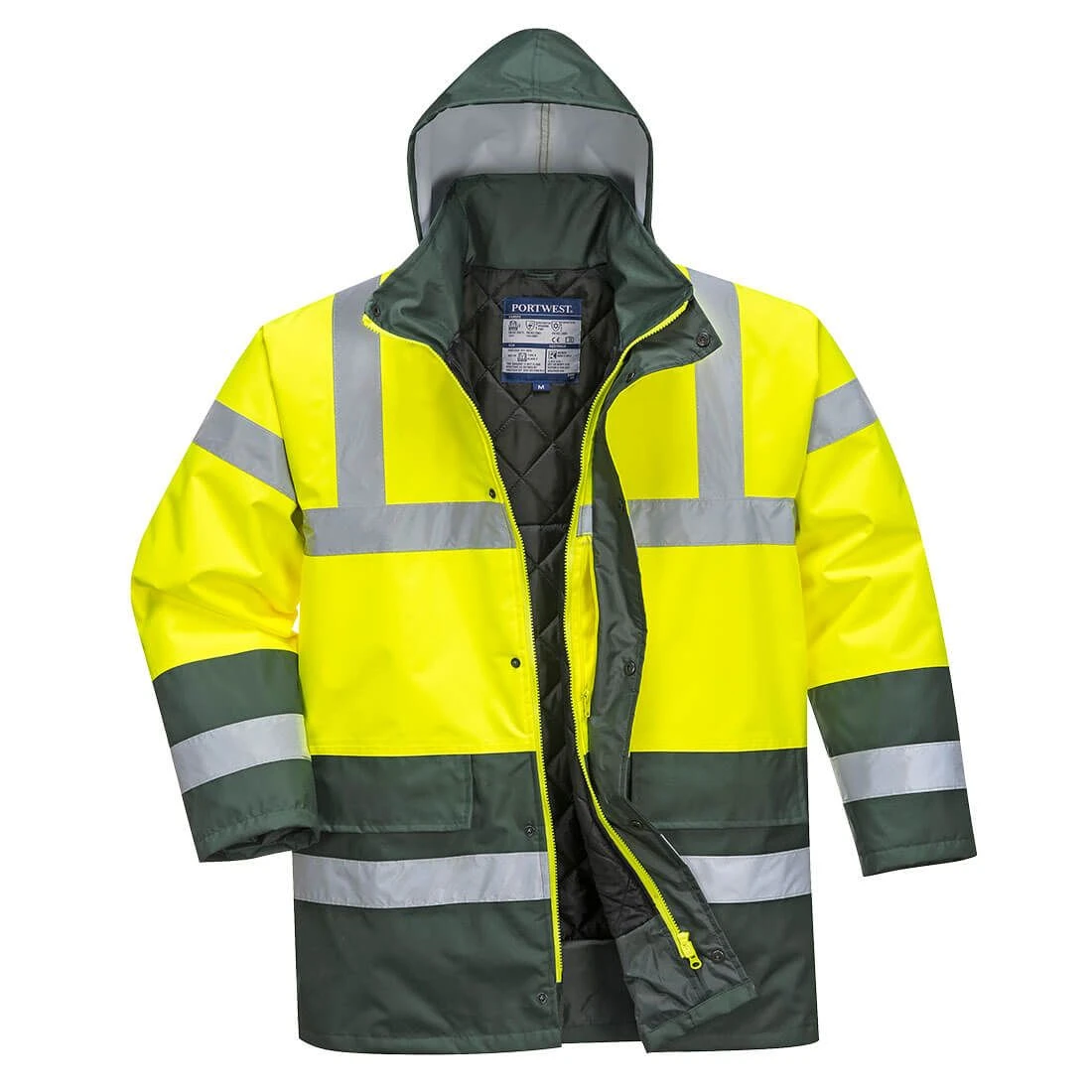 Portwest Hi-Vis Contrast Winter Traffic Jacket 4 Portwest Hi-Vis Contrast Winter Traffic Jacket - Image 4