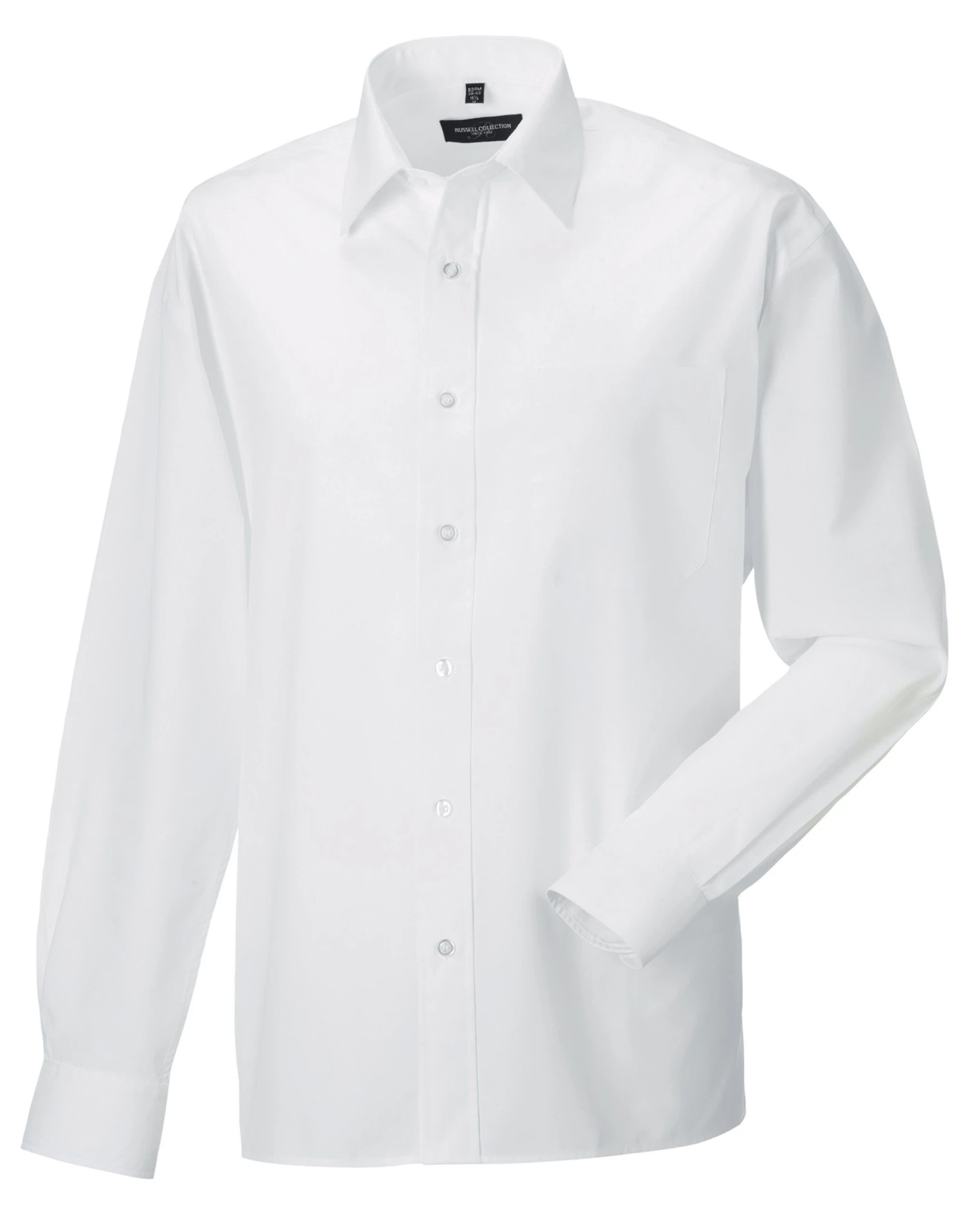 Russell Collection Mens Long Sleeve Classic Polycotton Poplin Shirt 6 Russell Collection Mens Long Sleeve Classic Polycotton Poplin Shirt - Image 6