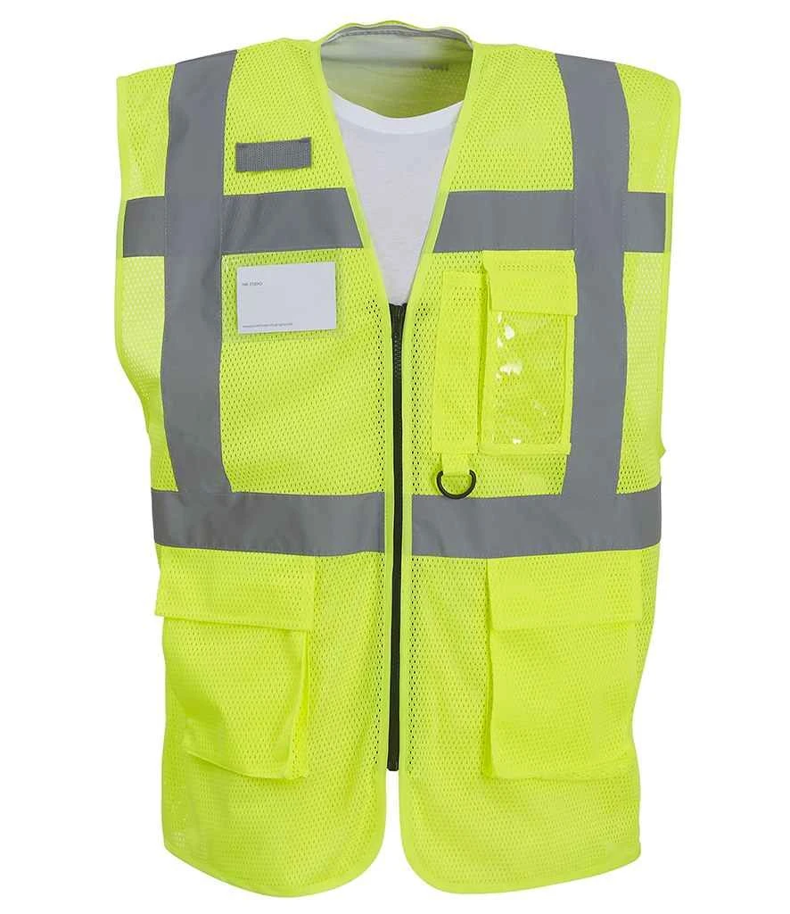 Yoko Hi Vis Top Cool Open Mesh Executive Waistcoat 4 Yoko Hi Vis Top Cool Open Mesh Executive Waistcoat - Image 4