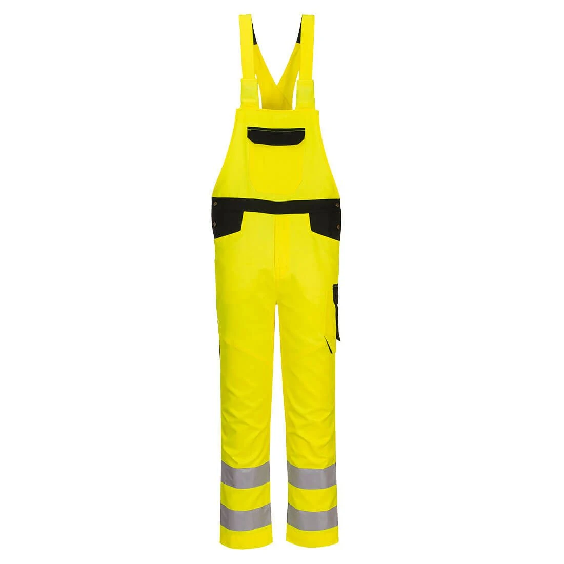 Portwest PW2 Hi-Vis Bib And Brace 1 Portwest PW2 Hi-Vis Bib And Brace