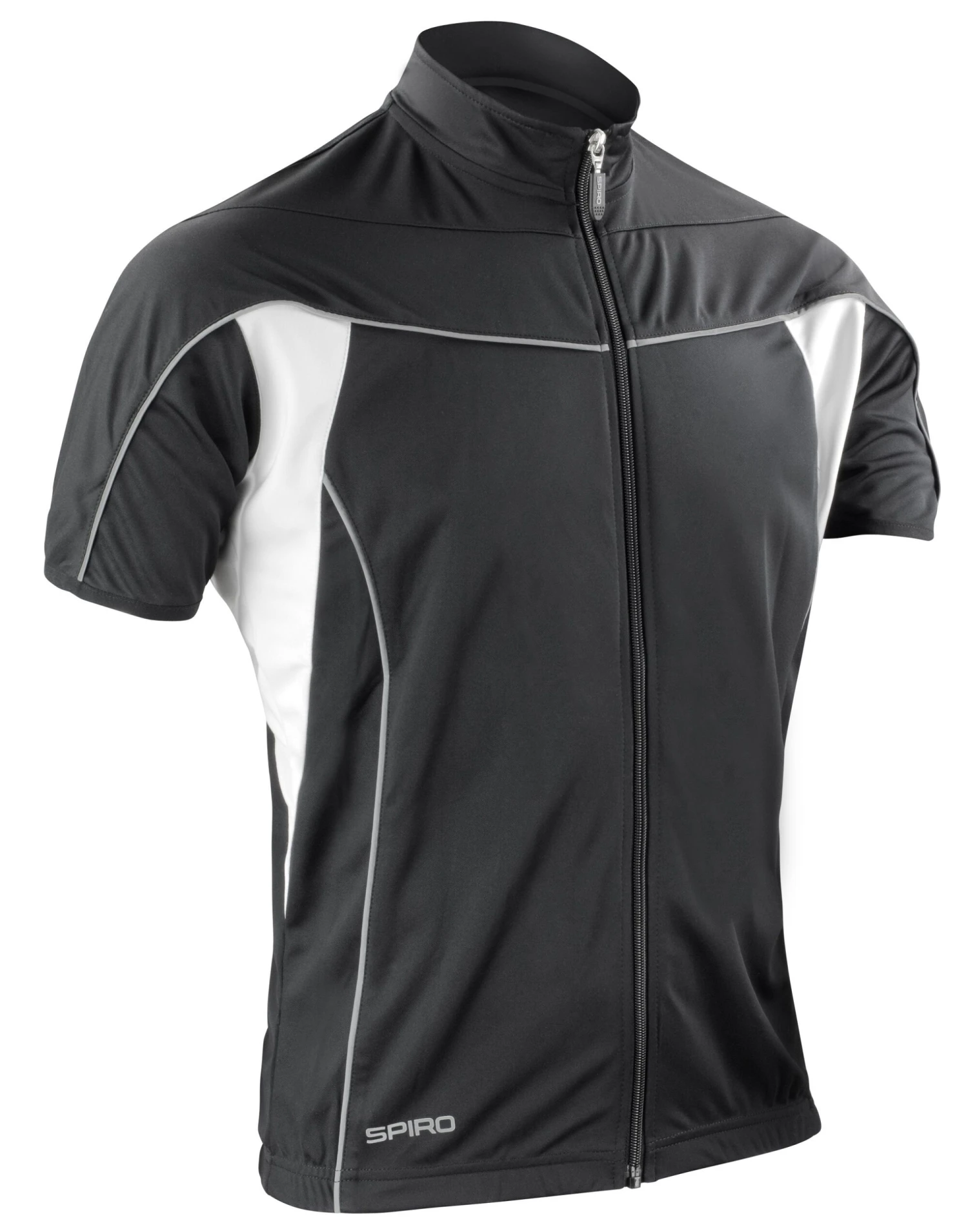 Spiro Mens Bikewear Full Zip Performance Top 1 Spiro Mens Bikewear Full Zip Performance Top