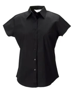 Russell Collection Ladies' Short Sleeve Fitted Stretch Shirt