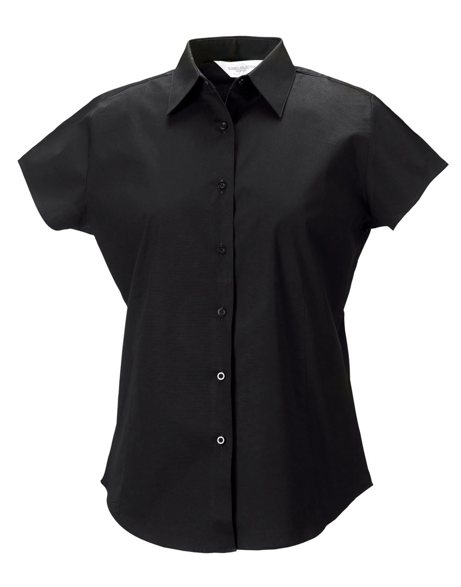 Russell Collection Ladies' Short Sleeve Fitted Stretch Shirt 1 Russell Collection Ladies' Short Sleeve Fitted Stretch Shirt
