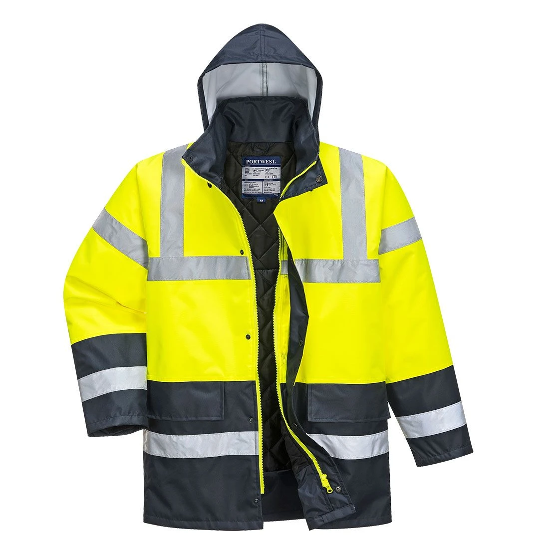 Portwest Hi-Vis Contrast Winter Traffic Jacket 5 Portwest Hi-Vis Contrast Winter Traffic Jacket - Image 5