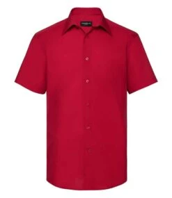 Russell Collection Mens Short Sleeve Tailored Polycotton Poplin Shirt -Outlet Elite Togs Store aa5771f578a7b6f2b5923503b57e2efd735eb2cad67acb738ef7bdca1f646a79