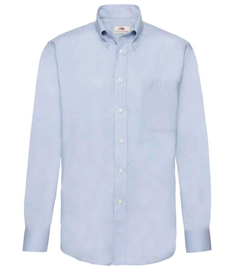 Fruit Of The Loom Mens Long Sleeve Oxford Shirt 2 Fruit Of The Loom Mens Long Sleeve Oxford Shirt - Image 2
