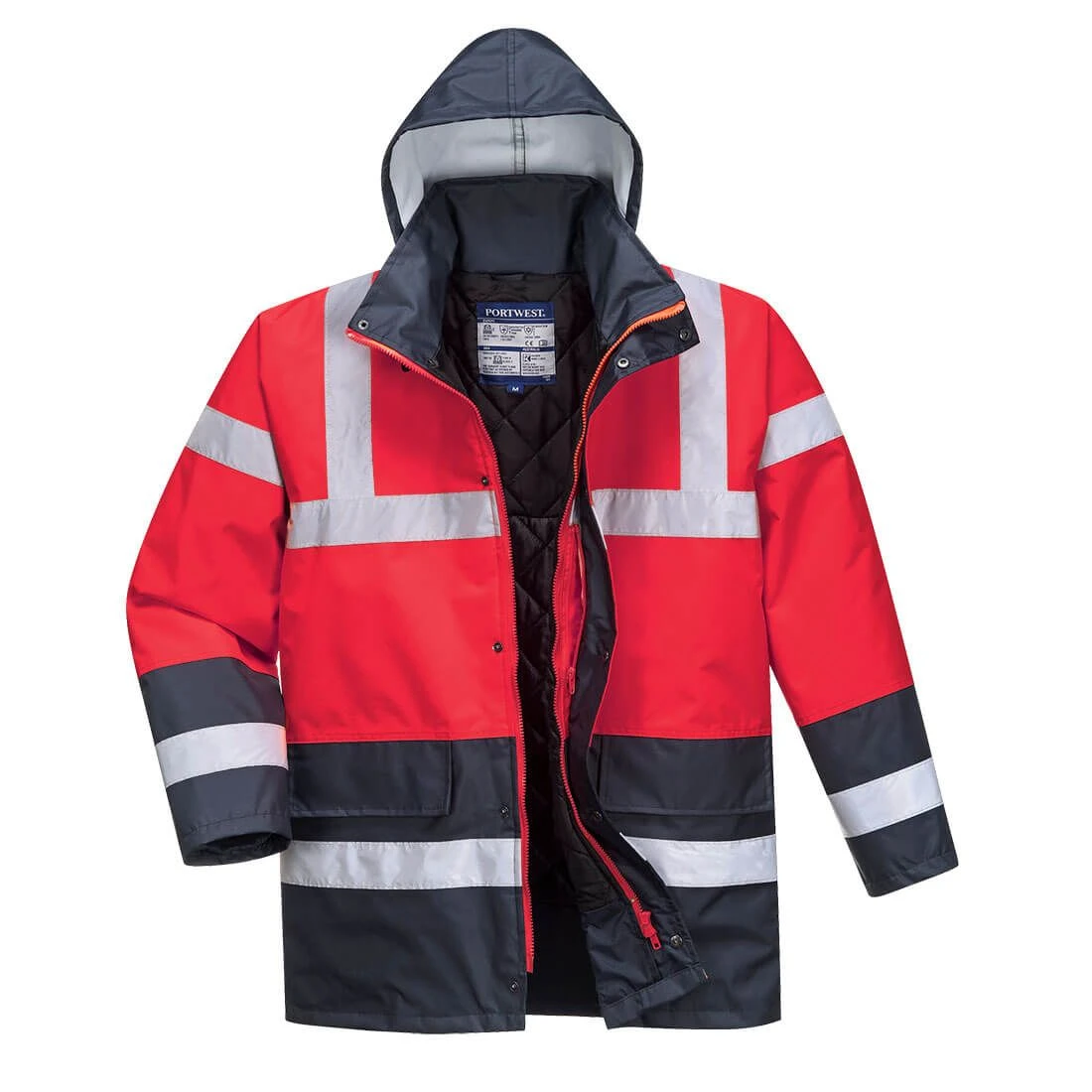 Portwest Hi-Vis Contrast Winter Traffic Jacket 2 Portwest Hi-Vis Contrast Winter Traffic Jacket - Image 2