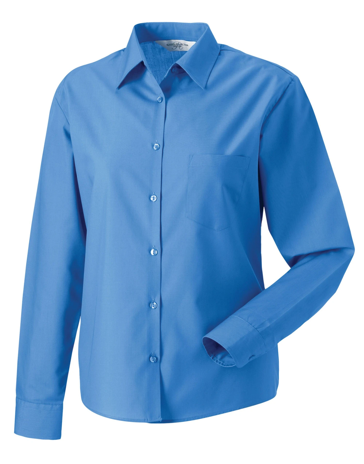 Russell Collection Ladies' Long Sleeve Classic Polycotton Poplin Shirt 7 Russell Collection Ladies' Long Sleeve Classic Polycotton Poplin Shirt - Image 7