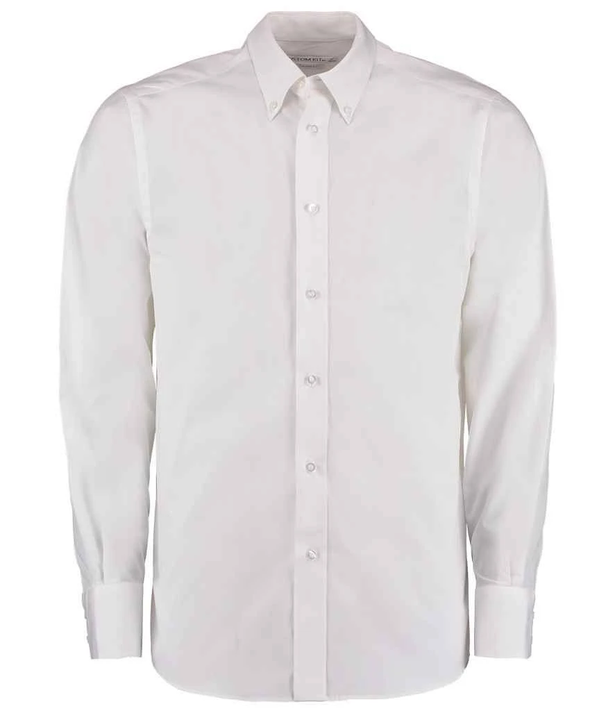 Kustom Kit Tailored Fit Long Sleeve City Shirt 5 Kustom Kit Tailored Fit Long Sleeve City Shirt - Image 5