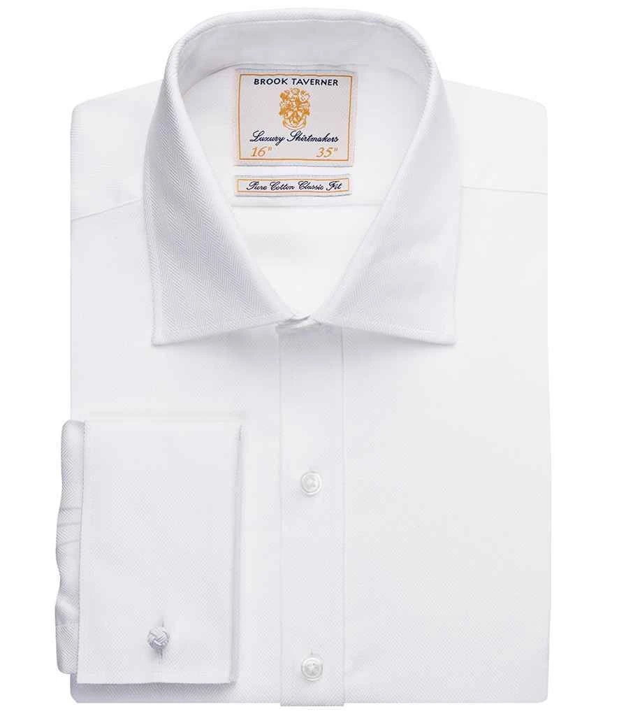 Brook Taverner Andora Long Sleeve Herringbone Shirt 1 Brook Taverner Andora Long Sleeve Herringbone Shirt