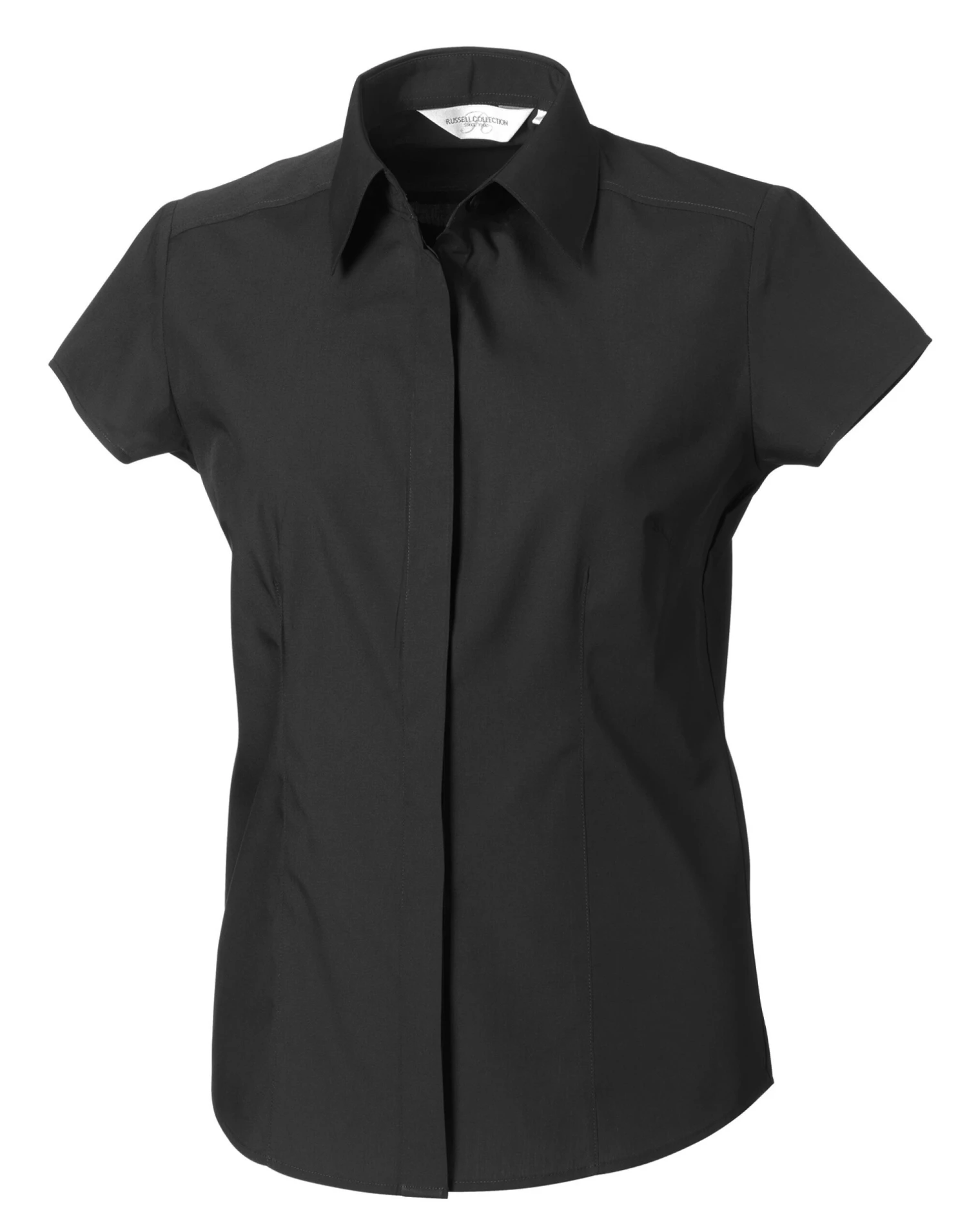 Russell Collection Ladies' Cap Sleeve Fitted Polycotton Poplin Shirt 2 Russell Collection Ladies' Cap Sleeve Fitted Polycotton Poplin Shirt - Image 2