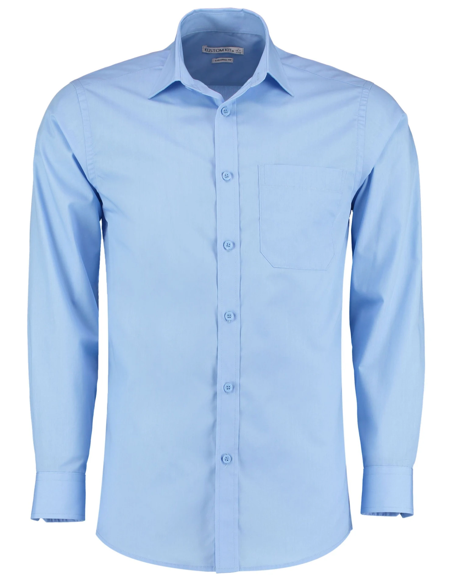 Kustom Kit Tailored Fit Long Sleeve Poplin Shirt 8 Kustom Kit Tailored Fit Long Sleeve Poplin Shirt - Image 8