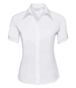Russell Collection Ladies' Short Sleeve Tailored Ultimate Non-Iron Shirt -Outlet Elite Togs Store d6d653e70aa2737c3ed0bf91dd0d487ef0ddcda096b7670d357b1473b98411ce
