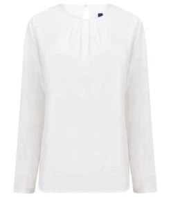 Henbury Ladies Pleat Front Long Sleeve Blouse 5 Henbury Ladies Pleat Front Long Sleeve Blouse -Outlet Elite Togs Store dbe55bd93154d05f9d6766330fd60de65de8025d0d7766ed34a038804b433b7e