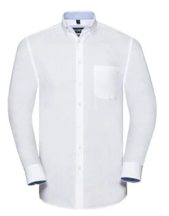 Russell Collection Mens Long Sleeve Tailored Washed Oxford Shirt -Outlet Elite Togs Store ddec7fb1aafa8d1383192a3ec14edd56f717d09172bdd3266b259fbd7d10d7be