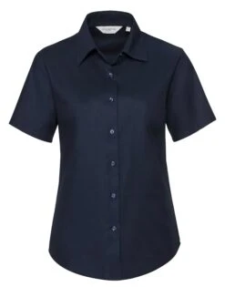 Russell Collection Ladies' Short Sleeve Tailored Oxford Shirt