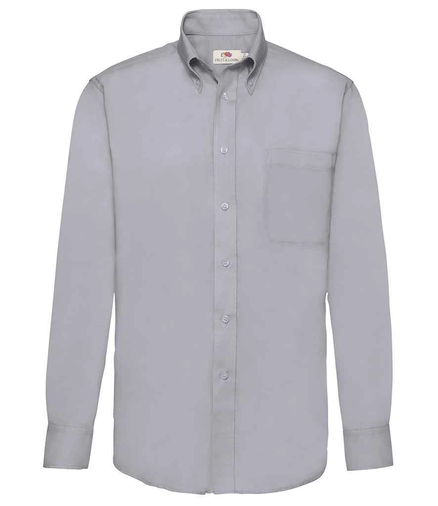 Fruit Of The Loom Mens Long Sleeve Oxford Shirt 9 Fruit Of The Loom Mens Long Sleeve Oxford Shirt - Image 9