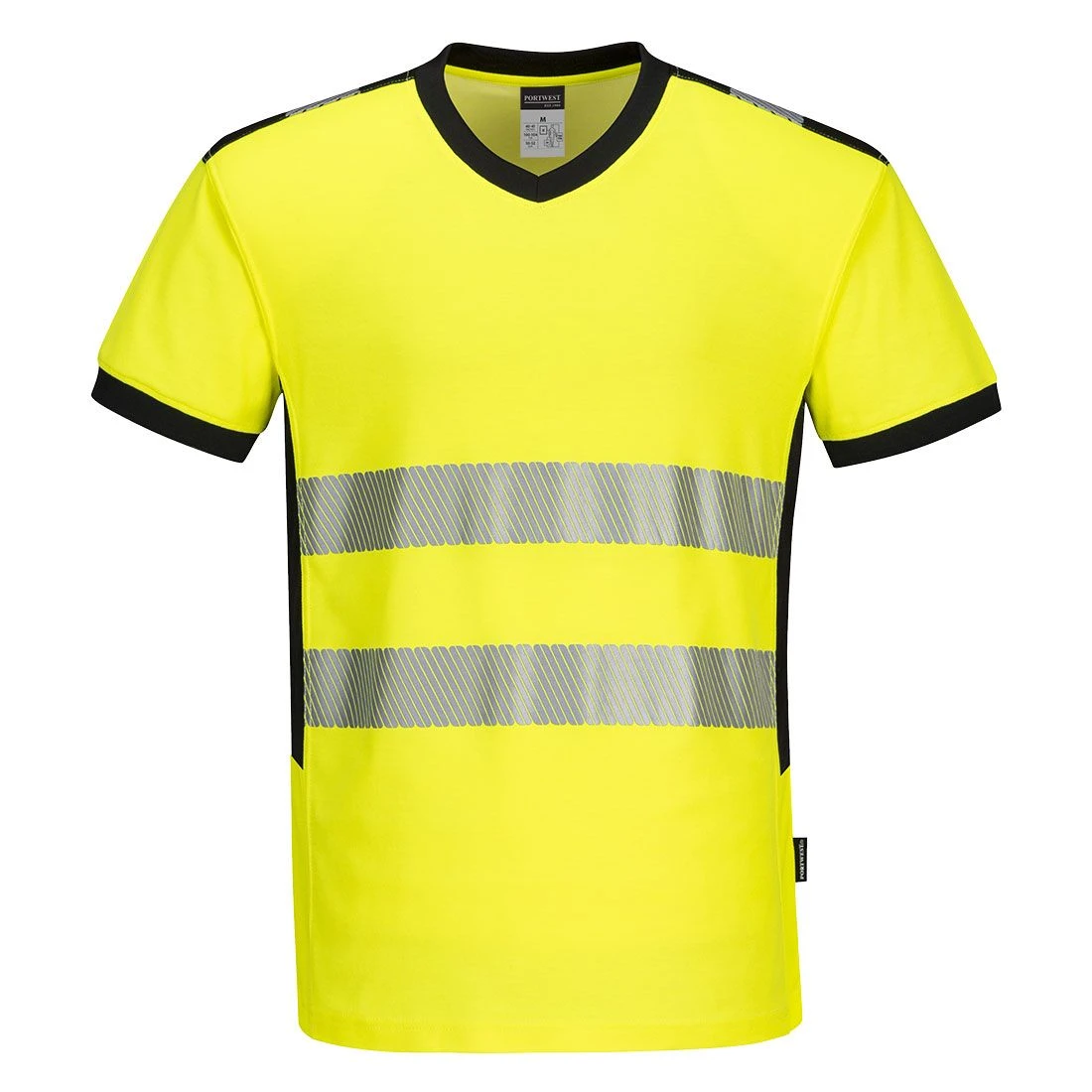 Portwest PW3 Hi-Vis V-Neck Mesh Insert T-Shirt S/S 2 Portwest PW3 Hi-Vis V-Neck Mesh Insert T-Shirt S/S - Image 2