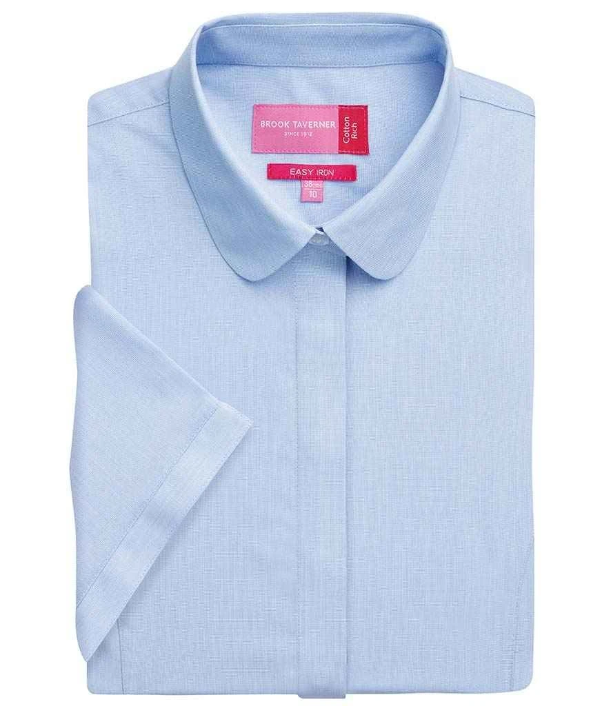 Brook Taverner Ladies Soave Short Sleeve Poplin Shirt 3 Brook Taverner Ladies Soave Short Sleeve Poplin Shirt - Image 3
