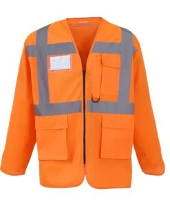 Yoko Hi-Vis Executive Long Sleeve Waistcoat