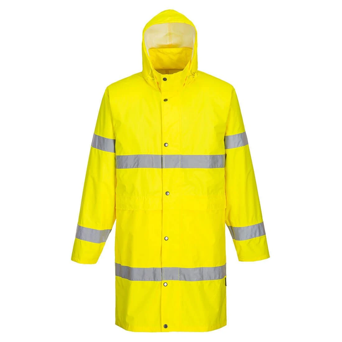 Portwest Hi-Vis Rain Coat 100cm 2 Portwest Hi-Vis Rain Coat 100cm - Image 2