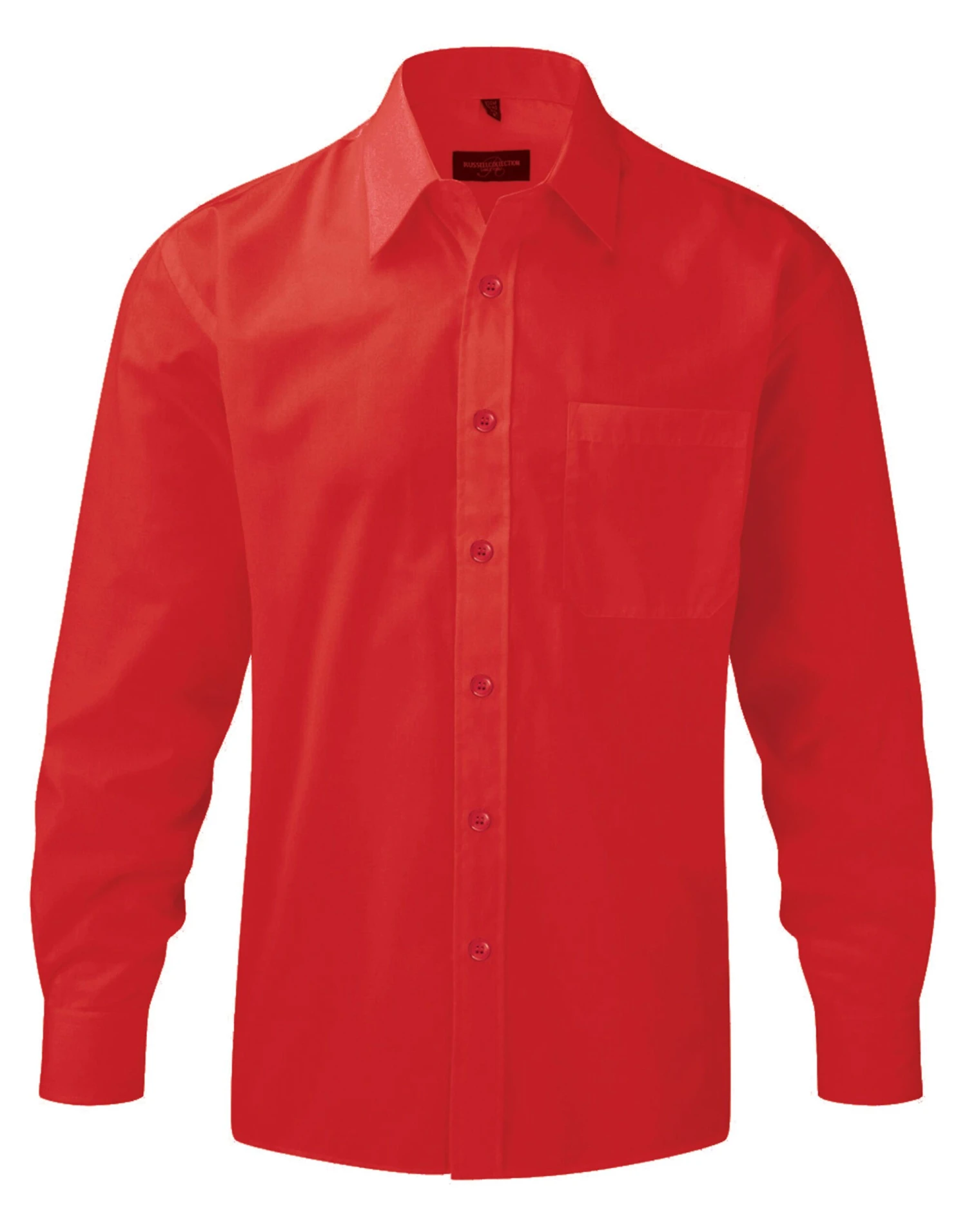 Russell Collection Mens Long Sleeve Classic Polycotton Poplin Shirt 9 Russell Collection Mens Long Sleeve Classic Polycotton Poplin Shirt - Image 9