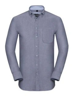 Russell Collection Mens Long Sleeve Tailored Washed Oxford Shirt -Outlet Elite Togs Store fb12ae2beb4a22a431fbd99c74c846149555e1bea0da015a88c0a43a062c3c6e