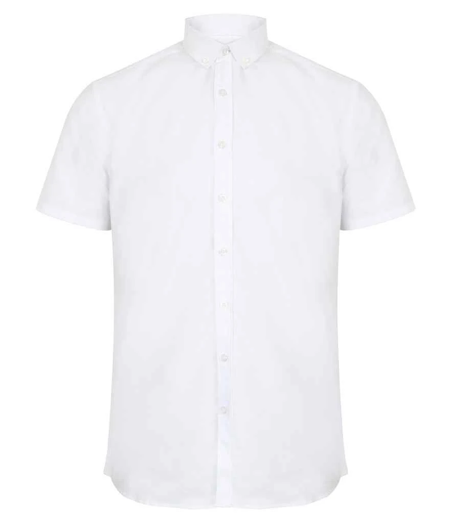 Henbury Modern Short Sleeve Regular Fit Oxford Shirt 3 Henbury Modern Short Sleeve Regular Fit Oxford Shirt - Image 3