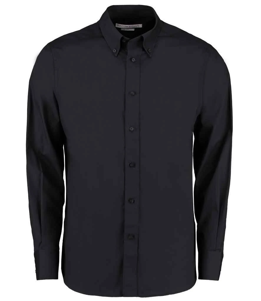 Kustom Kit Tailored Fit Long Sleeve City Shirt 2 Kustom Kit Tailored Fit Long Sleeve City Shirt - Image 2